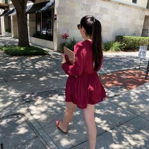 SHOWPO Burgundy Romper - Size L